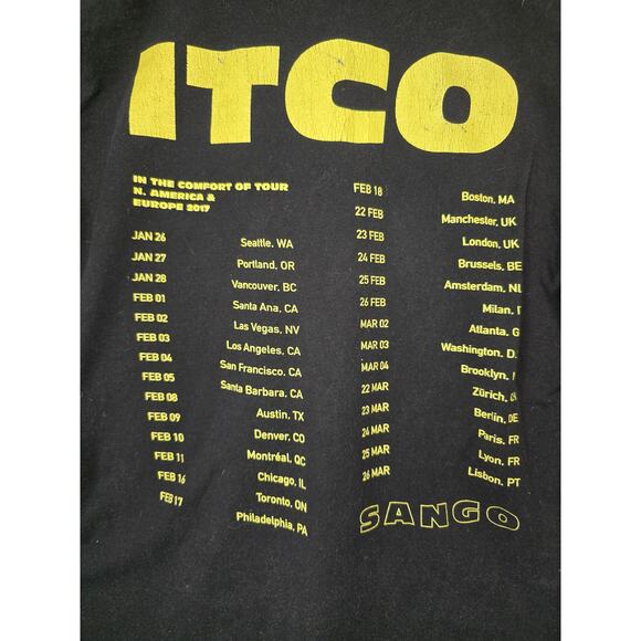 Sango Shirt In The Comfort OF Tour 2017 Tour Merch Black M Hip Hop Music Tee - Picture 2 of 10